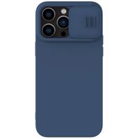 Nillkin CamShield Silky Silicone Case Silikonové pouzdro na iPhone 14 Pro Max s krytem fotoaparátu modré barvy 6902048249349