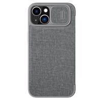 Nillkin Qin Cloth Pro Case pouzdro pro iPhone 14 Plus kryt fotoaparátu pouzdro flip cover šedé 6902048249189