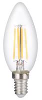 Optonica LED CANDLE C35 E14 6W FILAMENT  6W Studená bílá