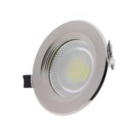 Optonica LED COB Stropní svítidlo kruhové Inox 3153