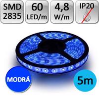 Optonica LED pásek 5m 4,8W/m 60ks/m 2835 MODRÝ ST4706