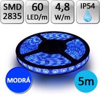 Optonica LED pásek 5m 4,8W/m 60ks/m 2835 MODRÝ voděodolný ST4736