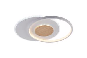 Optonica LED Stropní svítidlo CCT 54W White+Wood Stmívatelná + Dálkový ovladač