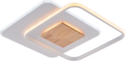 Optonica LED Stropní svítidlo CCT 60W White+Wood Stmívatelná + Dálkový ovladač 19013