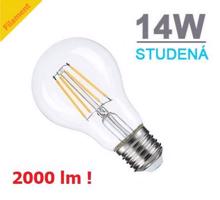 Optonica LED žárovka 14W 6xCOS Filament E27 2000lm STUDENÁ BÍLÁ