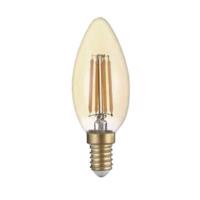 Optonica LED žárovka 4W COB Filament Golden Glass candle E14 400lm ULTRA Teplá bílá