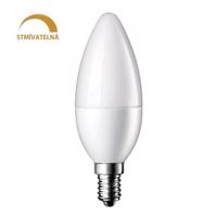 Optonica LED žárovka 6W 12xSMD2835 E14 480lm TEPLÁ BÍLÁ stmívatelná