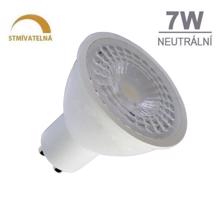 Optonica LED žárovka 7W 8xSMD2835 GU10 38° 500lm STMÍVATELNÁ NEUTRÁLNÍ BÍLÁ