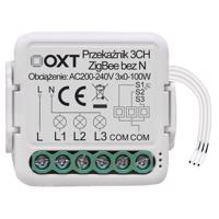 OXT mini reléový modul 3 okruhy bez N ZigBee TUYA