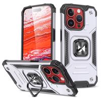 Pancéřové pouzdro s úchytem na prst pro iPhone 15 Pro Max Wozinsky Ring Armor - stříbrné 5907769321382