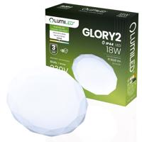 Plafon LED Svítidlo stropní přisazené 18W IP44 kruhové GLORY 2 Diament 33cm LUMILED