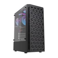 Počítačová skříň Darkflash DK300M Micro-ATX + 3 ventilátory (černá)