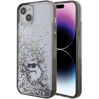 Pouzdro Karl Lagerfeld Liquid Glitter Choupette pro iPhone 15 Plus - čiré 3666339164201