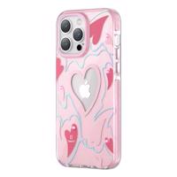 Pouzdro Kingxbar Heart Star Series pro iPhone 14 Pro Max s růžovými srdcovými hvězdami 6959003508393