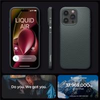 Pouzdro Spigen Liquid Air pro iPhone 15 Pro - tmavě zelené 8809896750370