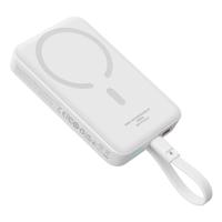 Powerbanka Baseus Magnetic Mini MagSafe 10000mAh 30W s integrovaným kabelem USB-C - bílá + kabel Baseus Simple Series USB-C - USB-C 60W 0,3 m 6932172642778 6932172642778