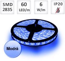 PREMIUMLUX LED pásek MODRÝ 1m 60ks/m SMD2835 6W/m 1m LUX00795