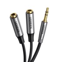 Prodlužovací kabel Ugreen AUX 3,5mm mini jack 0,2 m černý (AV191 50253) 6957303852536