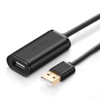 Prodlužovací kabel UGREEN US121 USB 2.0, aktivní, 10 m (černý) 022509