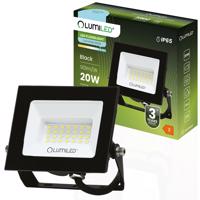 Reflektor LED ZUNA2 20W 1800lm 6500K IP65 černá LUMILED LUMNAS1012