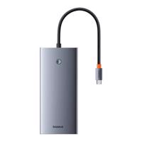 Rozbočovač 13v1 Baseus PortalJoy USB-C na HDMI+DP+VGA+C+USB+PD+RJ45+SD/TF+3,5 mm (šedý) 067842