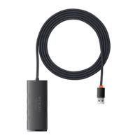 Rozbočovač 4 v 1 řady Baseus Lite USB na 4x USB 3.0 2m (černý) 033096