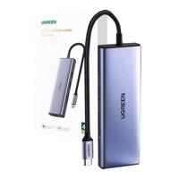 Rozbočovač UGREEN 9v1 CM490 USB-C, 2x USB-A 3.0, USB-A 2.0, 2x HDMI 4K/60Hz, SD/TF, adaptér RJ45 037910