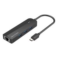 Rozbočovač USB-C pro 3x USB 3.0, RJ45, Micro USB Vention TGPBB 0,15 m černý