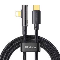 Šikmý kabel McDodo USB-C na Lightning CA-3390 36W 1,2 m (černý)