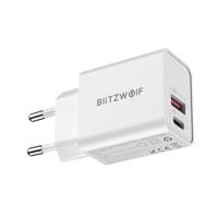 Síťová nabíječka Blitzwolf BW-S20, USB, USB-C, 20 W (bílá) 028396