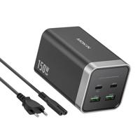 Síťová nabíječka MOKiN PD150W 2xUSB-C 2xUSB-A (černá)