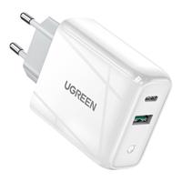 Síťová nabíječka Ugreen CD170, USB + USB-C, 36 W (bílá) 072788