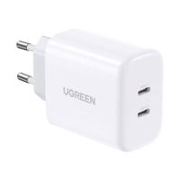 Síťová nabíječka UGREEN CD243, 2x USB-C, 40 W (bílá) 054042