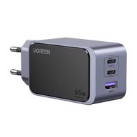 Síťová nabíječka Ugreen Nexode Air 65W, USB + 2x USB-C (šedá) 065455