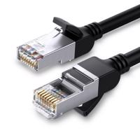 Síťový kabel UGREEN s kovovými zástrčkami, Ethernet RJ45, Cat.6, UTP, 10 m (černý) 023429