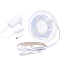 Solight LED COB pásek, sada s adaptérem, vypínač, 5m, 8W/m, 800lm/m, studená bílá WM59-CW