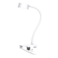 Solight LED stolní nabíjecí lampička, 2W, 210lm, 3CCT, bílá, clip