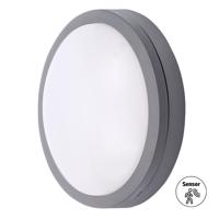 Solight LED venkovní osvětlení se senzorem Siena, šedé, 20W, 1500lm, 4000K, IP54, 23cm WO781-G-M