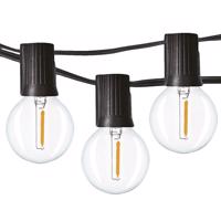 Solight LED venkovní řetěz s žárovkami, 25 žárovek, 15m+5m, 20W, teplá bílá