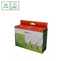 SPECTRUMLED LED GLS E-27 230V 7W COG Teplá bílá CLEAR 3ks