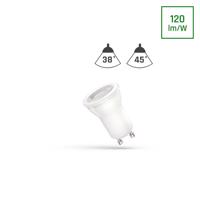 SPECTRUMLED LED MR11 GU10 230V 2W SMD 45DEG Studená bílá WITH LENS SPECTRUM