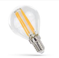 SPECTRUMLED LED žárovka 4W Globe 4xCOG Filament E14 500lm TEPLÁ BÍLÁ