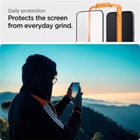 Spigen ALM Glass FC tvrzené sklo pro iPhone 15 Pro - černé 2 ks. 8809896752176