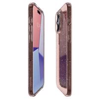 Spigen Liquid Crystal Glitter pouzdro pro iPhone 15 Pro - růžové průsvitné 8809896750332