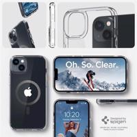 Spigen Ultra Hybrid Mag pouzdro s MagSafe pro iPhone 14 Plus - průhledné šedé 8809811864175