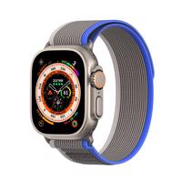 Sportovní řemínek na suchý zip pro Apple Watch Ultra / 9 / 8 / 7 / 6 / SE / 5 / 4 / 3 / 2 / 1 (42, 44, 45, 49 mm) Dux Ducis Strap YJ Version - modrošedý 6934913026984