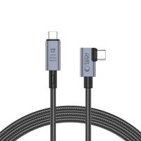 Tech-Protect UltraBoost Max L USB-C 4.0 (přímý) / USB-C 4.0 (úhlový) PD 240W 8K 40Gbps 1,5m kabel - šedý