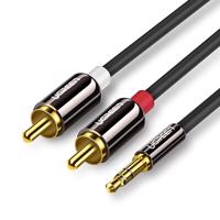 Ugreen audio kabel 3,5 mm mini jack - 2RCA 2 m černý (AV116 10584) 6957303807062