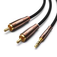 Ugreen audio kabel 3,5 mm mini jack (samec) - 2RCA (samec) 2m měď (AV170) 6957303888474