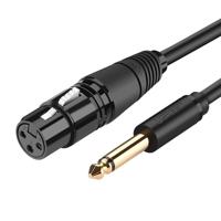 Ugreen audio kabel mikrofonní kabel XLR (samice) - 6,35 mm jack (samec) 3 m (AV131) 6957303827206